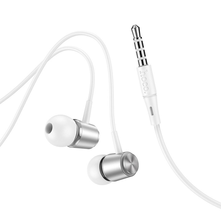 Wired in-ear headphones Jack 3,5 mm Hoco M108 silver
