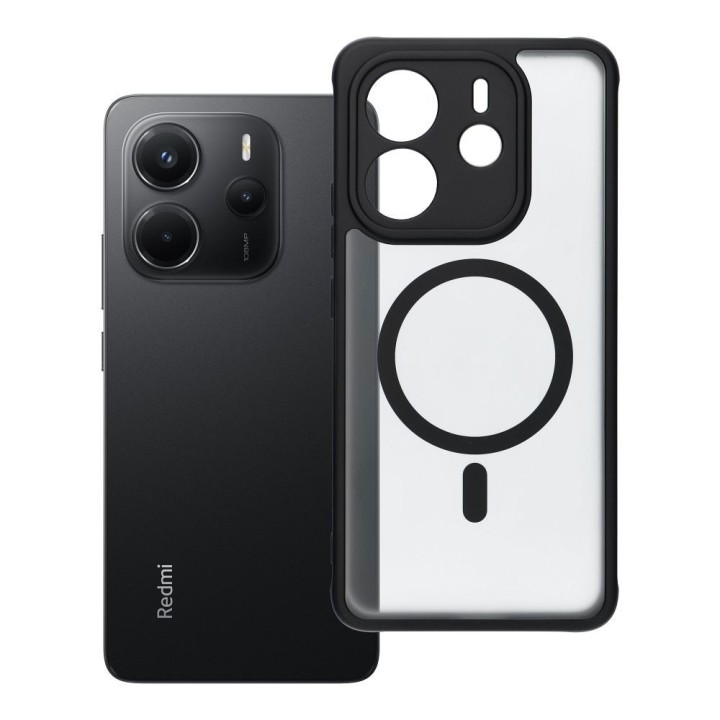 Case for Xiaomi Redmi Note 14 4G Full Matte Mag Cover compatible with MagSafe black