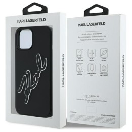 KARL LAGERFELD чохол для IPHONE 15 KLHCP15S3DRKSDLK (3D Rubber Signature) чорний