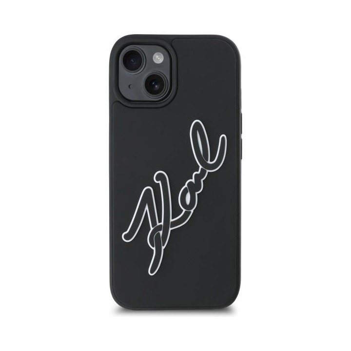 KARL LAGERFELD чохол для IPHONE 15 KLHCP15S3DRKSDLK (3D Rubber Signature) чорний