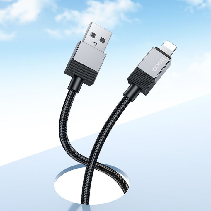 Cable USB A for Lightning Hoco 2,4A 1 m X110 black