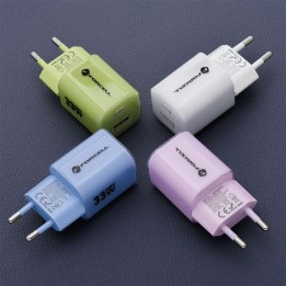 Ładowarka sieciowa do telefonu Forcell F-Energy GaN III Crystal Color USB C + USB A QC4.0 PD 33W + kabel USB C do USB C VT-41