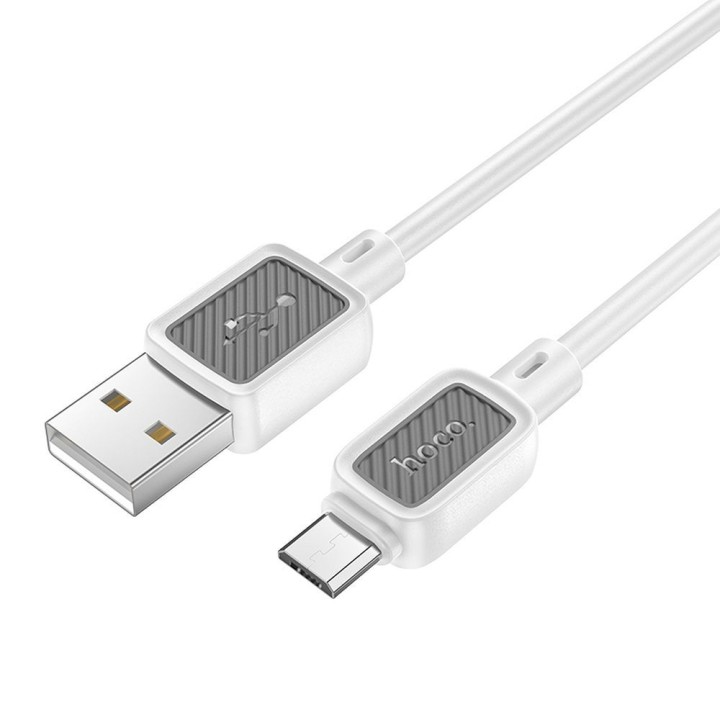 Кабель USB A — Micro USB Hoco 2,4A 1 m X108 белый