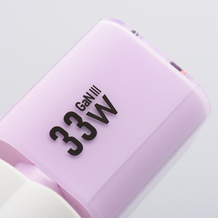 Мережевий зарядний пристрій для телефона Forcell F-Energy GaN III Crystal Color USB C + USB A QC4.0 PD 33W + кабель USB C на USB
