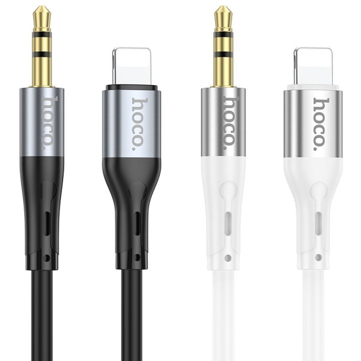 Kabel AUX Jack 3,5 mm do Lightning Hoco 1 m UPA22 czarny