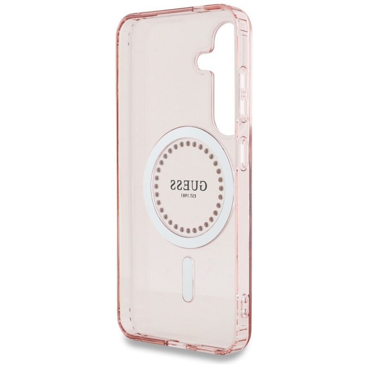 GUESS чохол для SAMSUNG S25 GUHMS25SPFTDTEP (Magnetic IML Rhinestones) рожевий