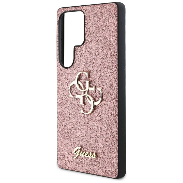 GUESS чехол для SAMSUNG S25 Ultra GUHCS25LHG4SGP (Fixed Glitter Big 4G) розовый