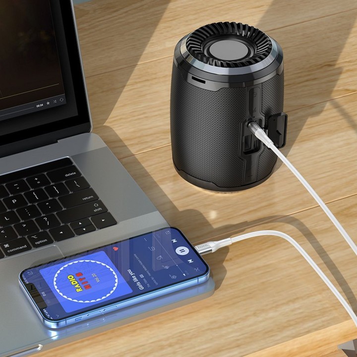 Кабель AUX Jack 3,5 mm для Lightning Hoco 1 m UPA22 білий
