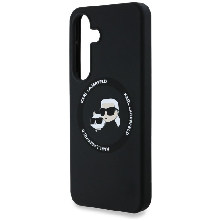 KARL LAGERFELD case for SAMSUNG S25 Plus KLHMS25MSKCHTCK (Magnetic Silicone Double Heads) black