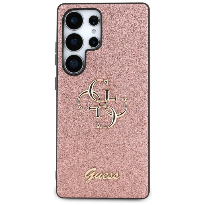GUESS чехол для SAMSUNG S25 Ultra GUHCS25LHG4SGP (Fixed Glitter Big 4G) розовый
