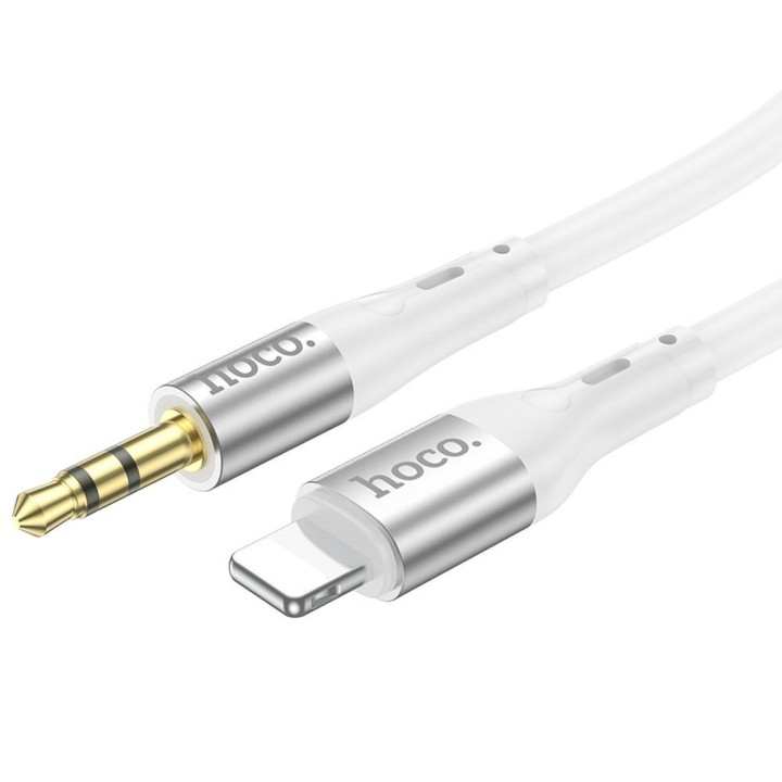 Кабель AUX Jack 3,5 mm для Lightning Hoco 1 m UPA22 белый