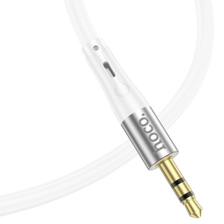 Cable AUX Jack 3,5 mm to Lightning Hoco 1 m UPA22 white