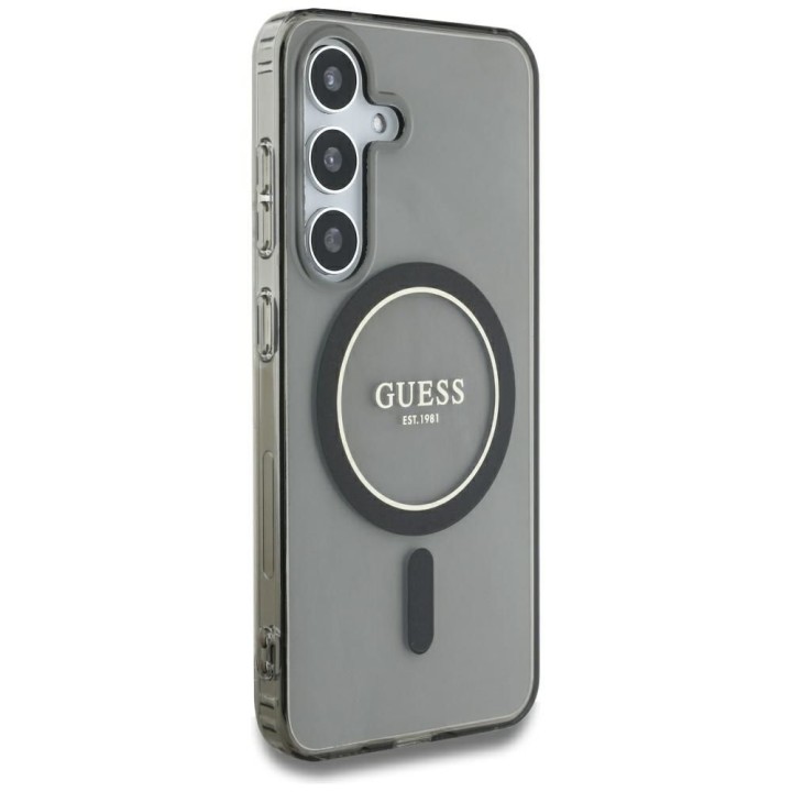 GUESS case for SAMSUNG S25 GUHMS25SHFGEREK (Magnetic IML Glitter Circle) black