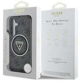 GUESS чехол для SAMSUNG S25 GUHMS25SHG4PRTGK (Magnetic IML Металл Glitter 4G Circle Triangle) черный