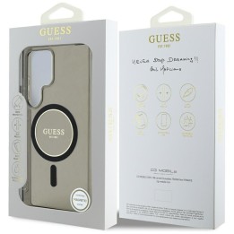 GUESS case for SAMSUNG S25 Ultra GUHMS25LHFGEREK (Magnetic IML Glitter Circle) black