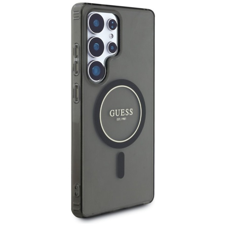 GUESS case for SAMSUNG S25 Ultra GUHMS25LHFGEREK (Magnetic IML Glitter Circle) black