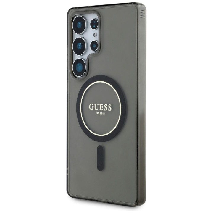 GUESS чохол для SAMSUNG S25 Ultra GUHMS25LHFGEREK (Magnetic IML Glitter Circle) чорний