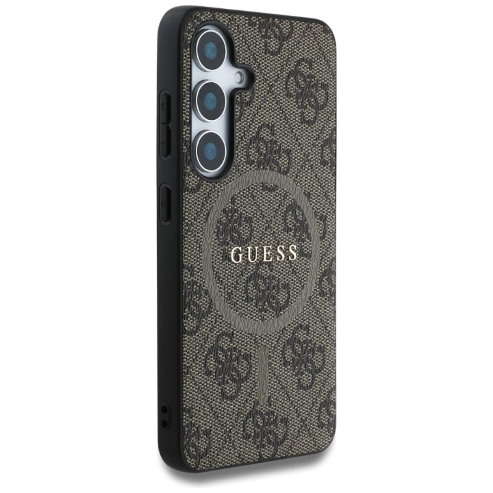 GUESS чехол для SAMSUNG S25 GUHMS25SG4GFRW (Magnetic PU 4G Ring Classic Logo) коричневый