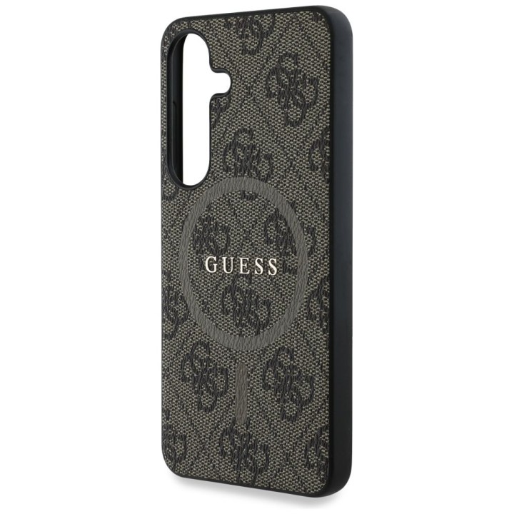 GUESS case for SAMSUNG S25 GUHMS25SG4GFRW (Magnetic PU 4G Ring Classic Logo) brown