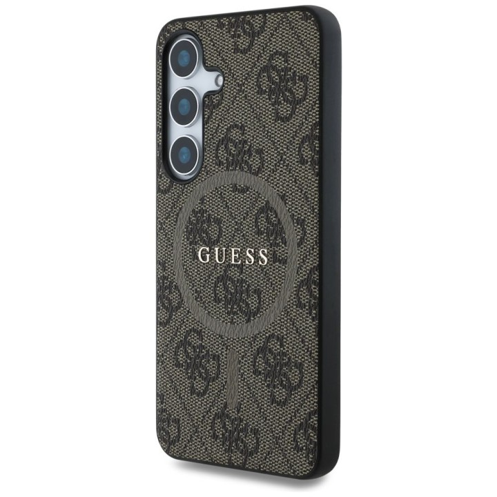GUESS case for SAMSUNG S25 GUHMS25SG4GFRW (Magnetic PU 4G Ring Classic Logo) brown