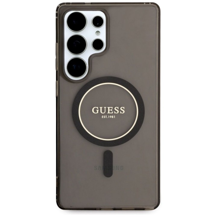 GUESS чохол для SAMSUNG S25 Ultra GUHMS25LHFGEREK (Magnetic IML Glitter Circle) чорний