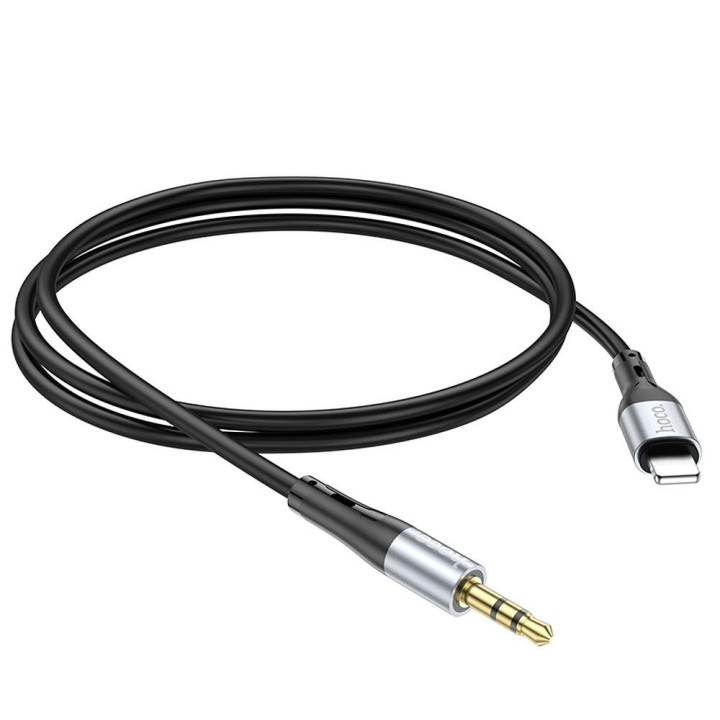 Кабель AUX Jack 3,5 mm для Lightning Hoco 1 m UPA22 черный