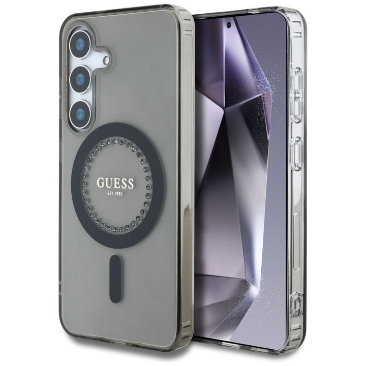 GUESS чохол для SAMSUNG S25 GUHMS25SPFTDTEK (Magnetic IML Rhinestones) чорний