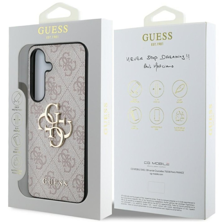 GUESS case for SAMSUNG S25 Plus GUHCS25M4GMGPI (4G PU Big Logo) pink