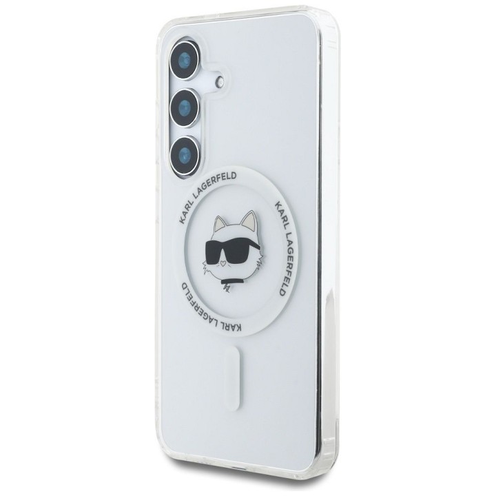 KARL LAGERFELD чохол для SAMSUNG S25 KLHMS25SHLSCHH (Magnetic IML Metal Choupette Head) білий