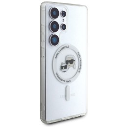 KARL LAGERFELD чехол для SAMSUNG S25 Ultra KLHMS25LHLSKCH (Magnetic IML Metal KC Heads) белый