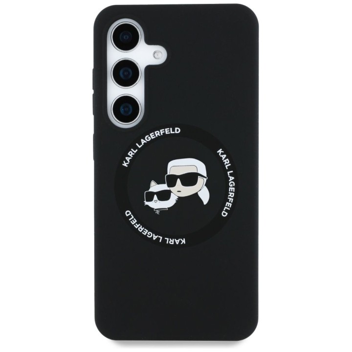 KARL LAGERFELD чохол для SAMSUNG S25 KLHMS25SSKCHTCK (Magnetic Silicone Double Heads) чорний