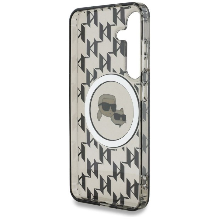 KARL LAGERFELD case for SAMSUNG S25 KLHMS25SHMCKMHK (Magnetic IML Metal Monogram KC Heads) black