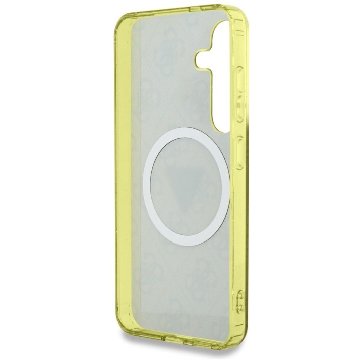 GUESS futerał do SAMSUNG S25 GUHMS25SHG4PRTGW (Magnetic IML Metal Glitter 4G Circle Triangle) brązowy