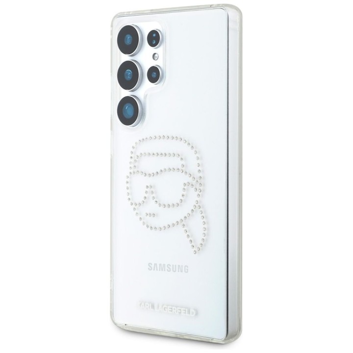 KARL LAGERFELD чохол для SAMSUNG S25 Ultra KLHCS25LHKHDCELT (IML Rhinestones K Head) прозорий