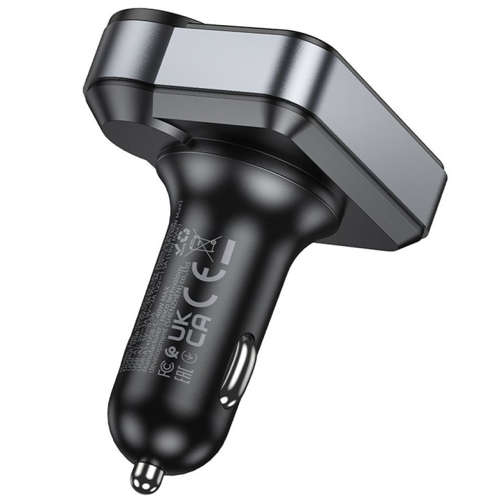 Transmitter car Bluetooth Hoco 2 x USB A + USB C QC3.0 PD 48W E86 black