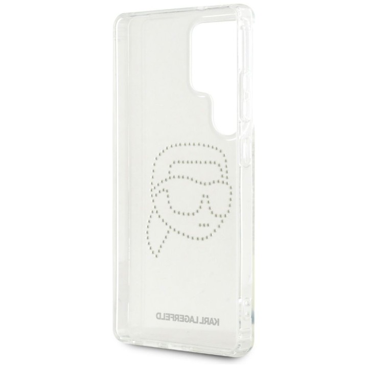 KARL LAGERFELD case for SAMSUNG S25 Ultra KLHCS25LHKHDCELT (IML Rhinestones K Head) transparent