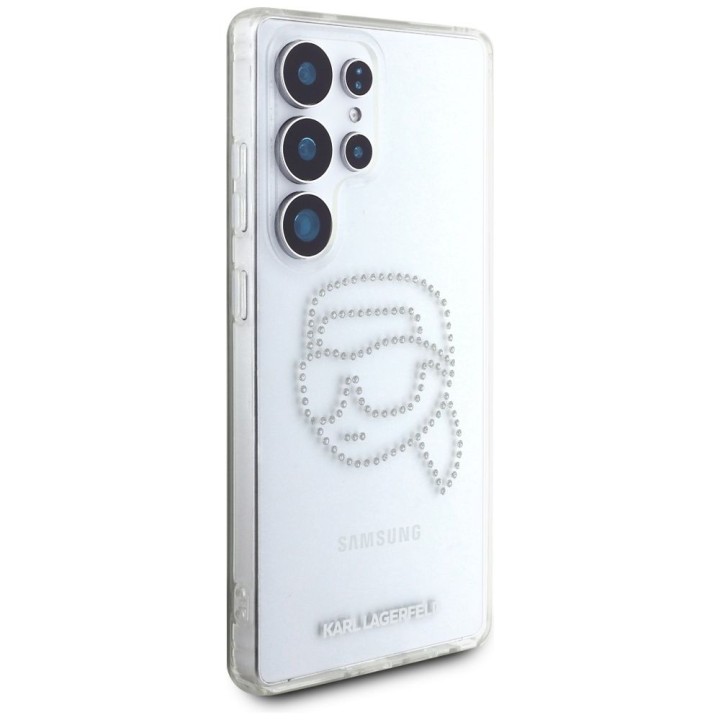 KARL LAGERFELD чохол для SAMSUNG S25 Ultra KLHCS25LHKHDCELT (IML Rhinestones K Head) прозорий