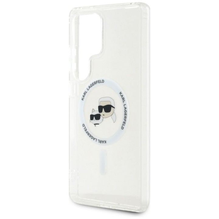 KARL LAGERFELD чохол для SAMSUNG S25 Ultra KLHMS25LHLSKCH (Magnetic IML Metal KC Heads) білий