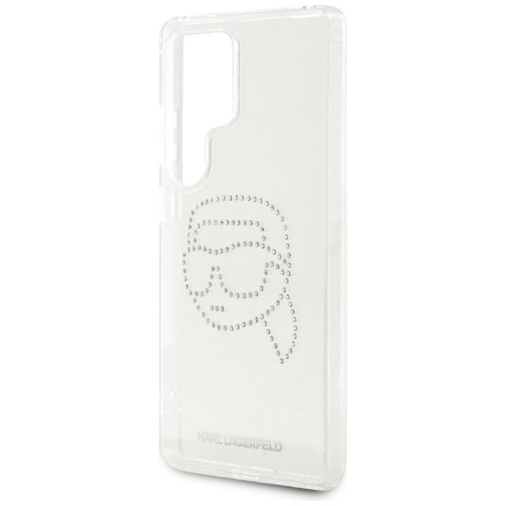 KARL LAGERFELD case for SAMSUNG S25 Ultra KLHCS25LHKHDCELT (IML Rhinestones K Head) transparent