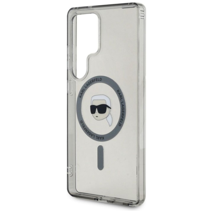 KARL LAGERFELD чохол для SAMSUNG S25 Ultra KLHMS25LHLSKIK (Magnetic IML Metal K. Heads) чорний