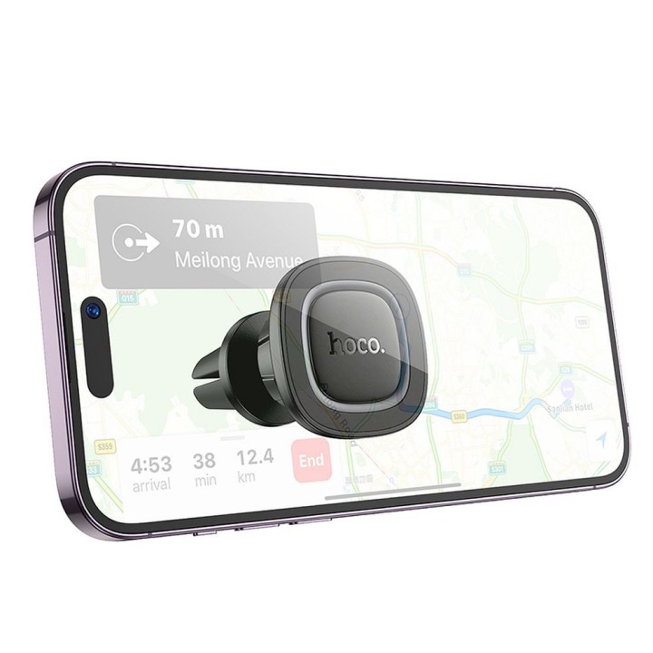 Magnetic car phone holder Hoco for air vent H72 black-grey