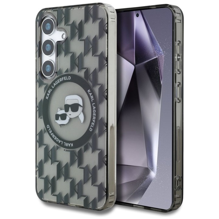 KARL LAGERFELD чехол для SAMSUNG S25 KLHMS25SHMCKMHK (Magnetic IML Metal Monogram KC Heads) черный