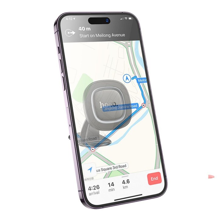 Magnetic car phone holder Hoco for dashboard H73 black-grey