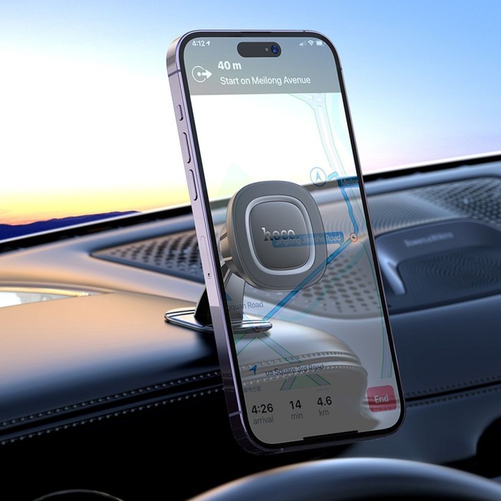 Magnetic car phone holder Hoco for dashboard H73 black-grey