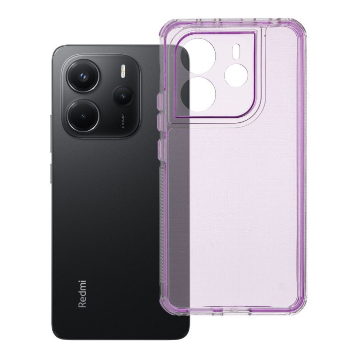 Case for Xiaomi Redmi Note 14 4G (GLOBAL - 164,84mm x 78,15mm x 8,16mm) Matrix Clear light purple