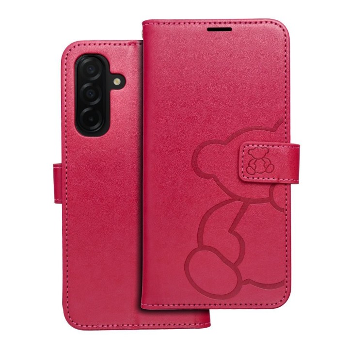 Чохол з клапаном для Samsung A26 5G Mezzo Book teddy bear кольору маджента