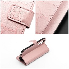 Flip case for Samsung A16 5G Mezzo Book teddy bear rose gold