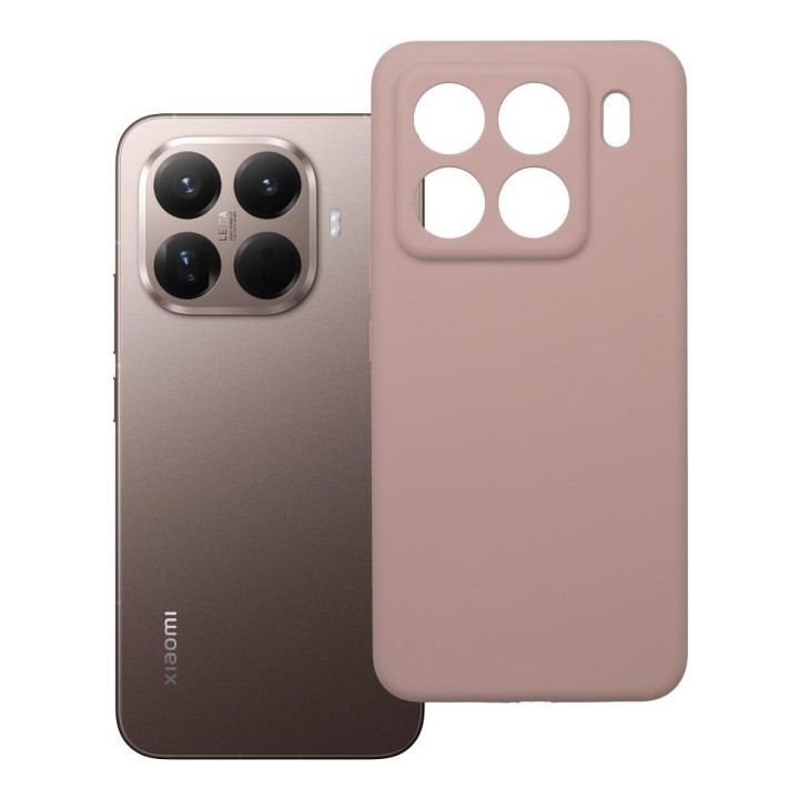Чохол для Xiaomi 15 PRO Silicone 2mm (camera protection) пудрово-рожевий
