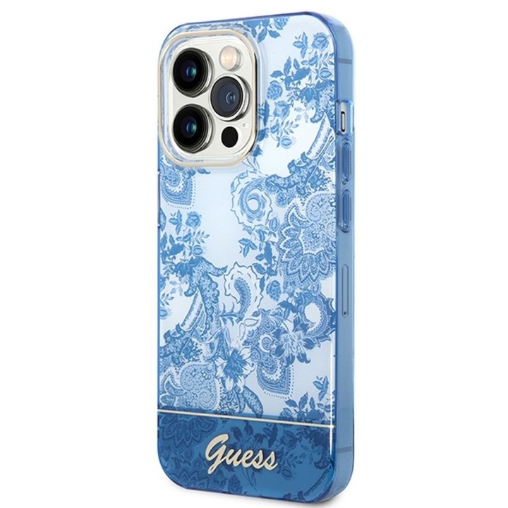 GUESS чохол для IPHONE 14 Pro GUHCP14LHGPLHB (IML Electro Cam TDJ) синій