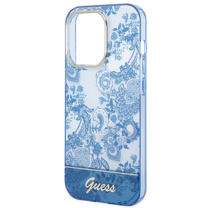 GUESS чехол для IPHONE 14 Pro GUHCP14LHGPLHB (IML Electro Cam TDJ) синий